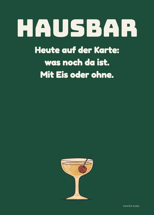 Küchen-Poster „Hausbar-Karte“