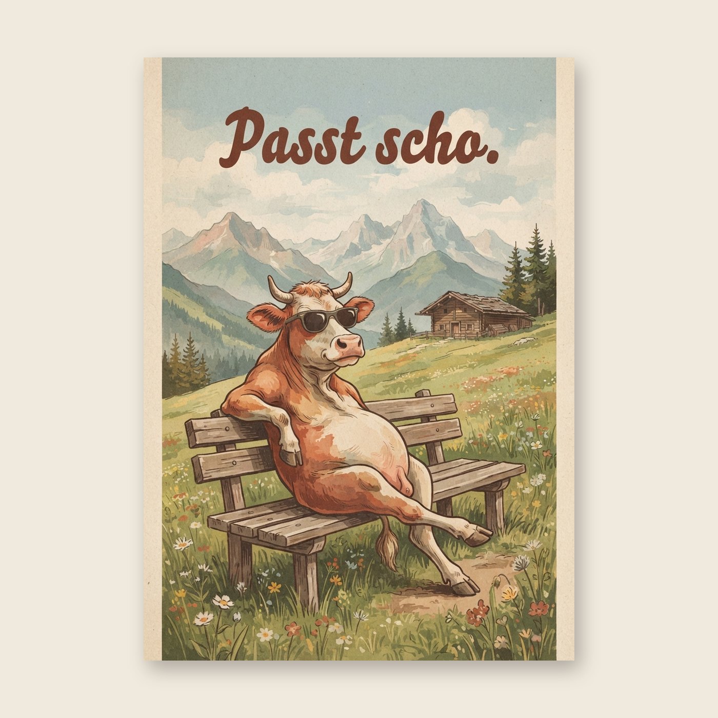 Passt scho – Poster (mit Spruch)