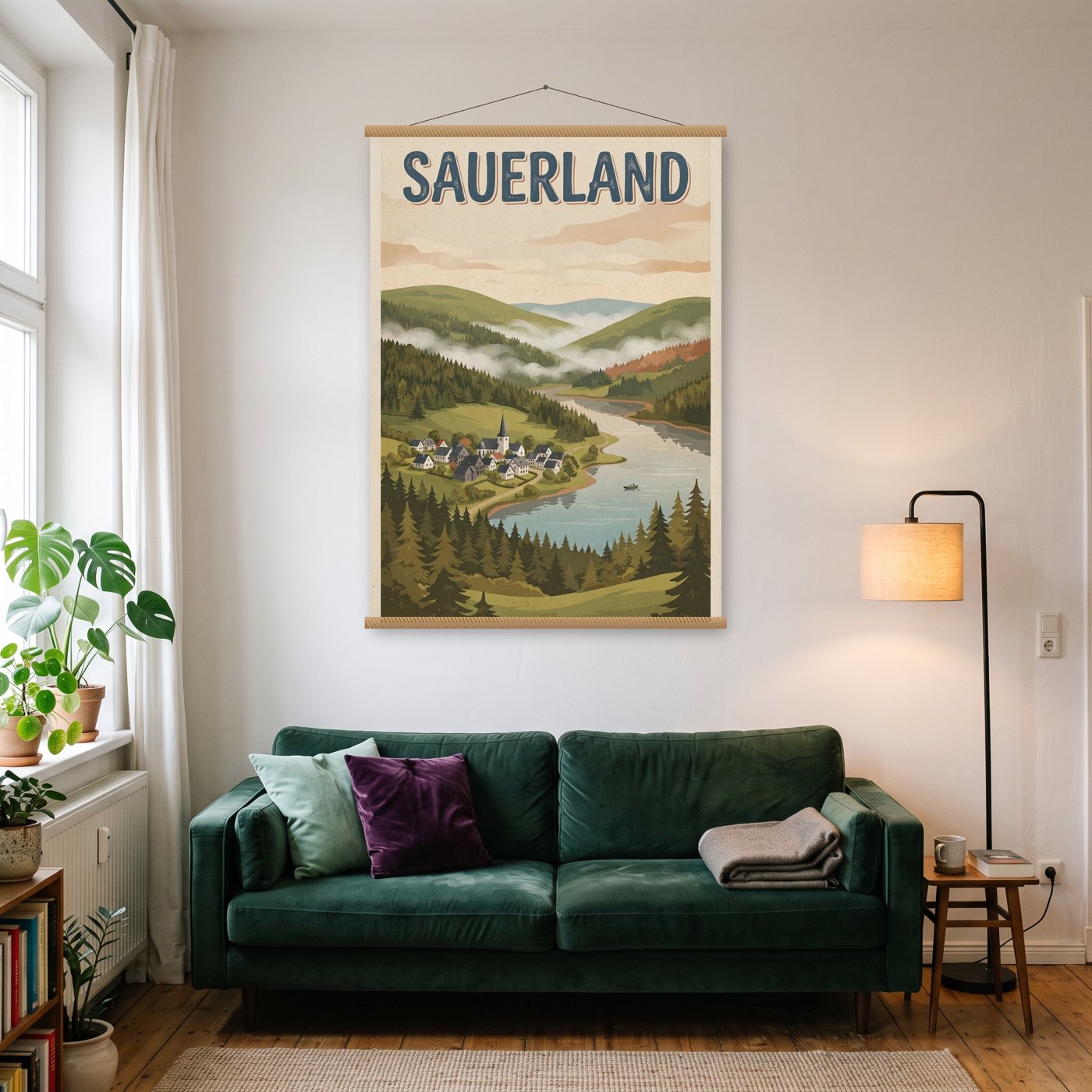 Vintage Sauerland – Poster mit Posterleiste an der Wand