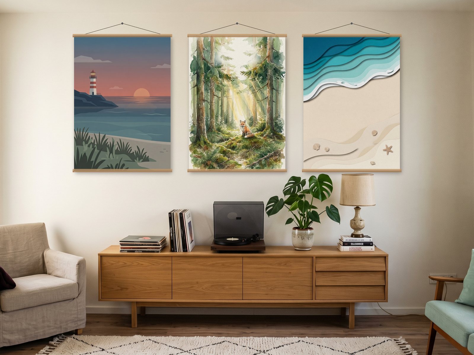 Schlafzimmer: Poster an der Wand