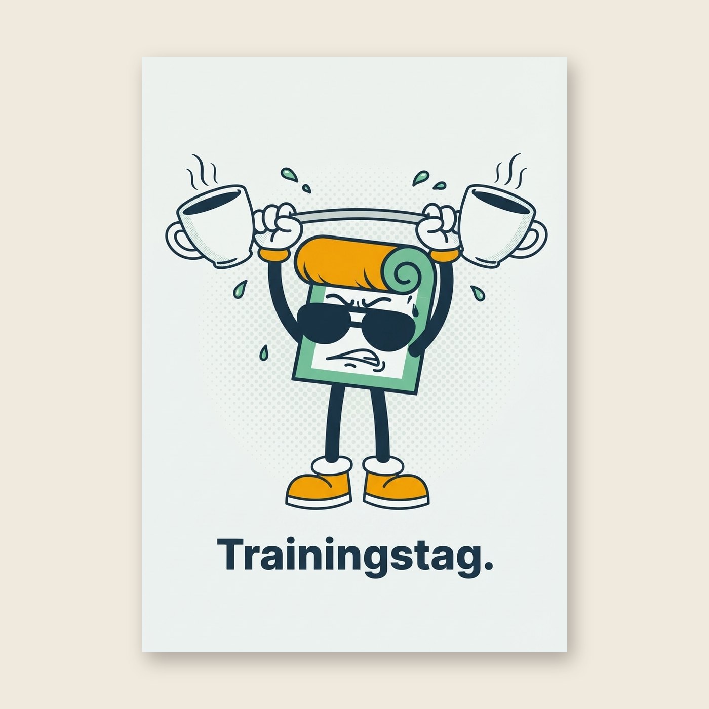 Dude: Trainingstag – Poster (mit Spruch)