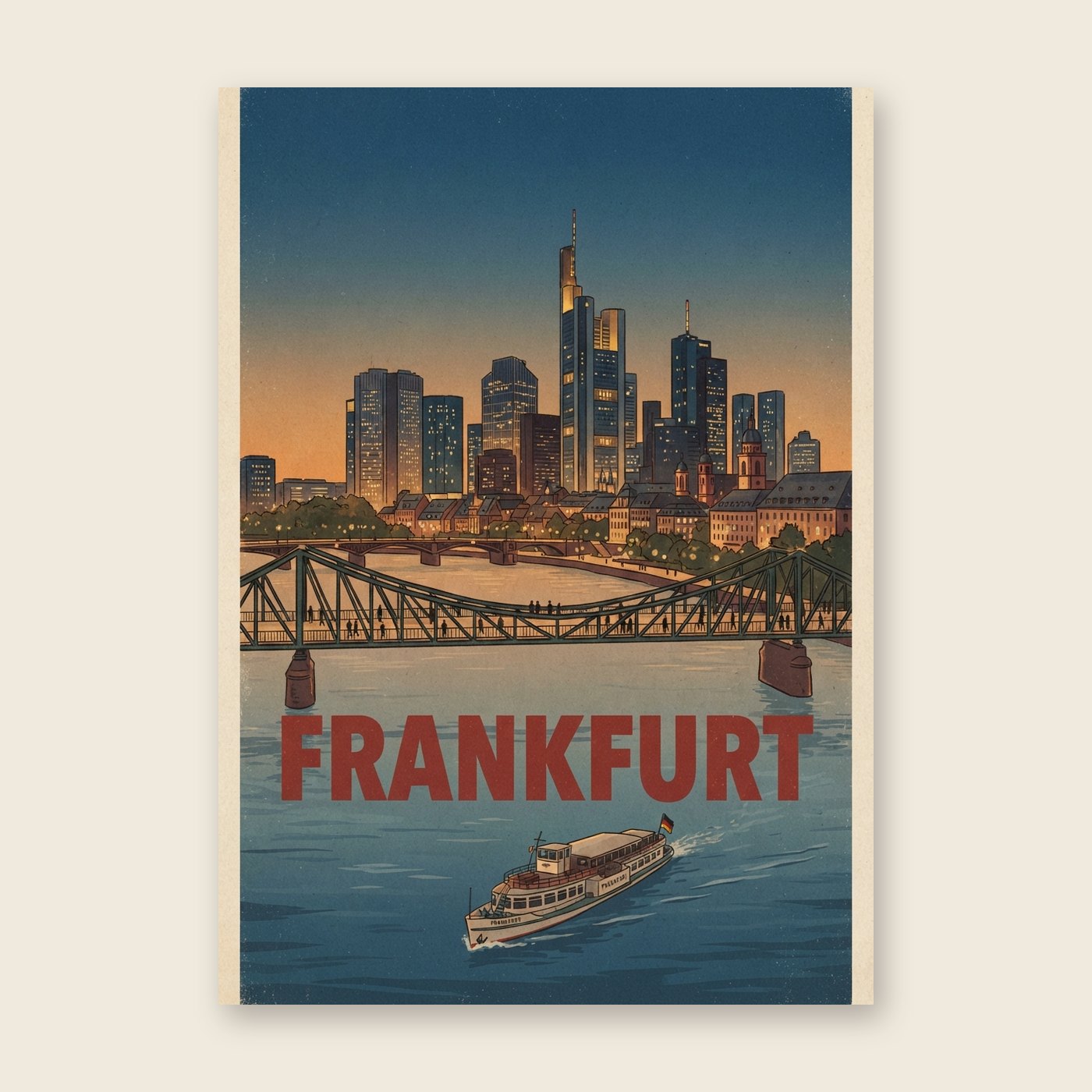Vintage Frankfurt – Poster (mit Spruch)