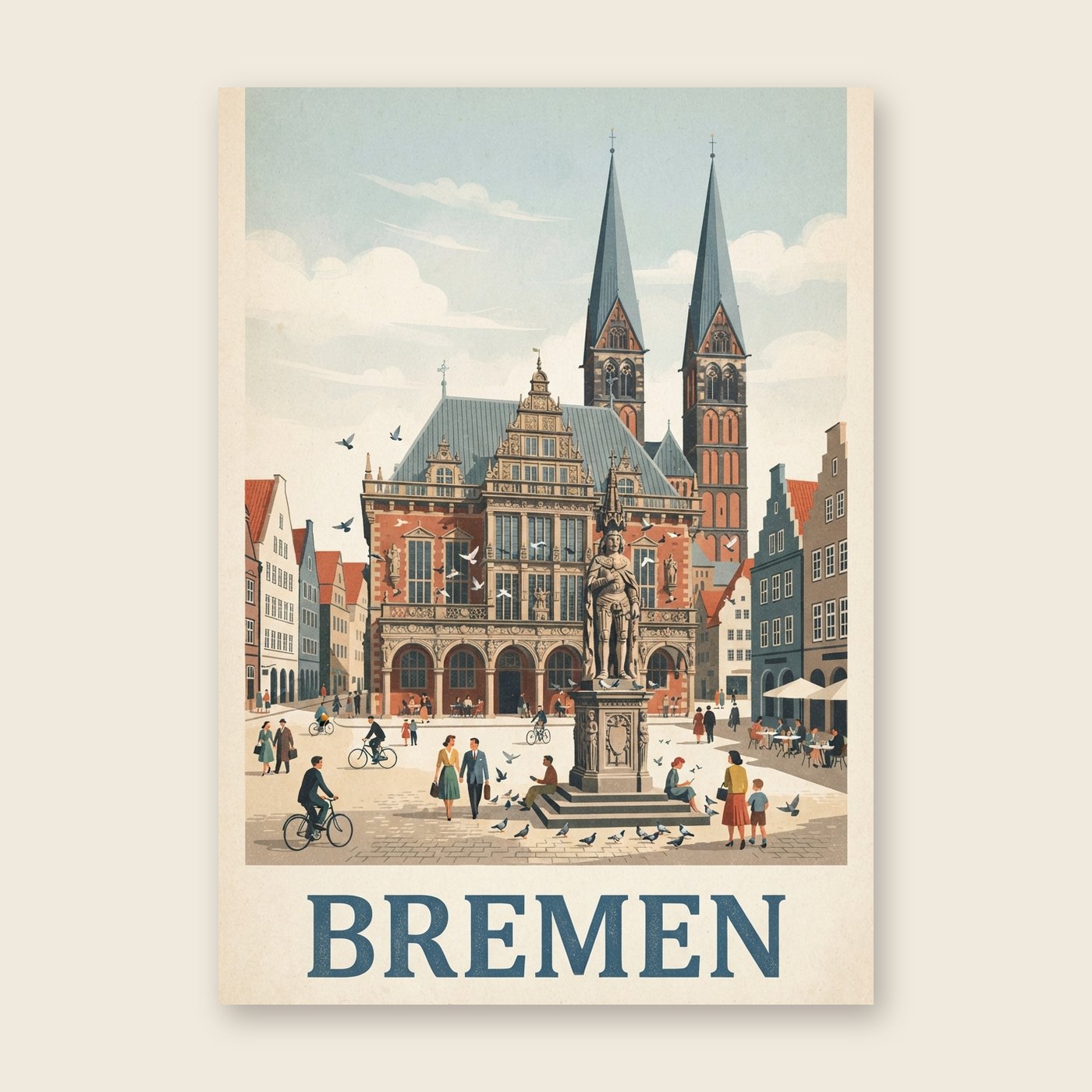 Vintage Bremen – Poster (mit Spruch)