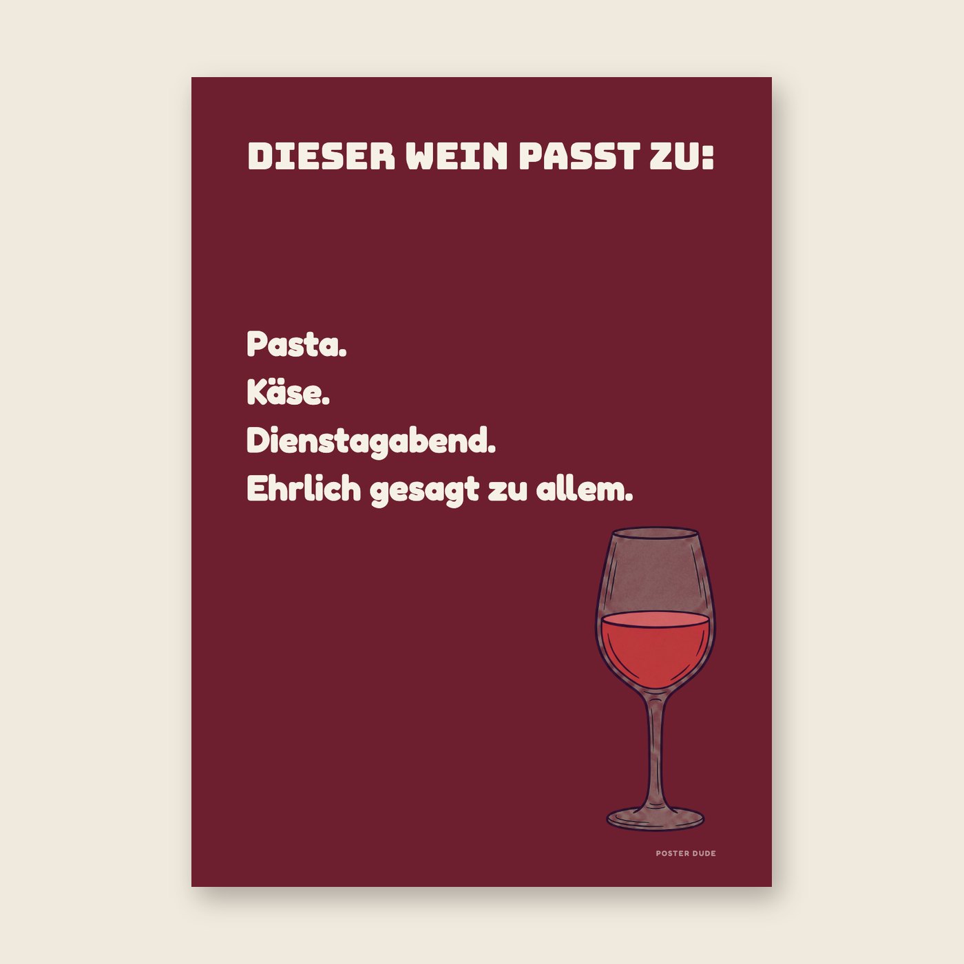Passt zu Dienstag – Poster