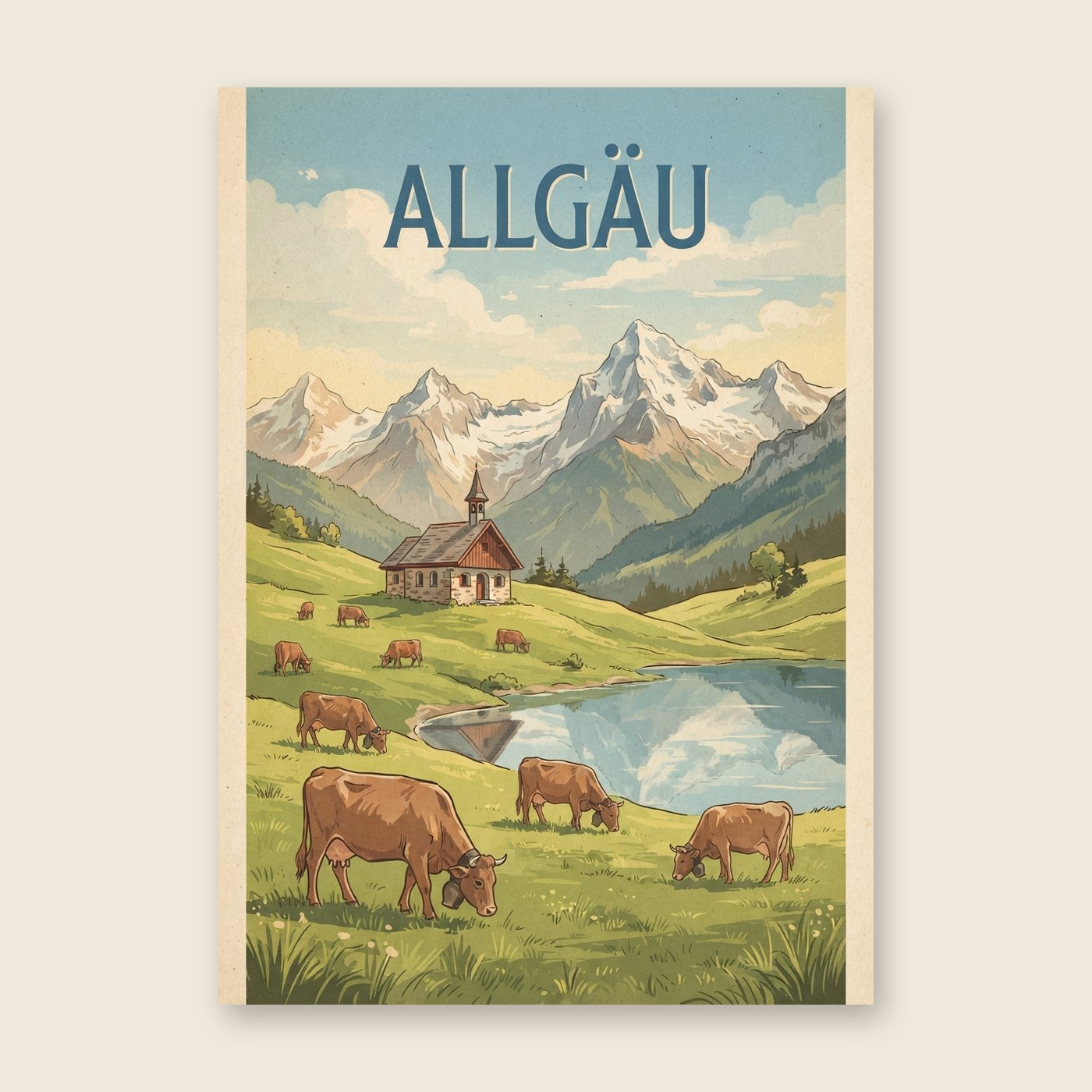Vintage Allgäu – Poster (mit Spruch)