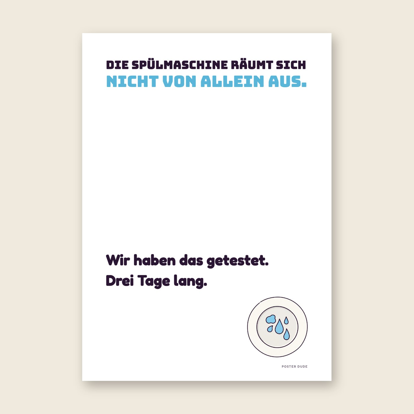 Spülmaschine, getestet – Poster