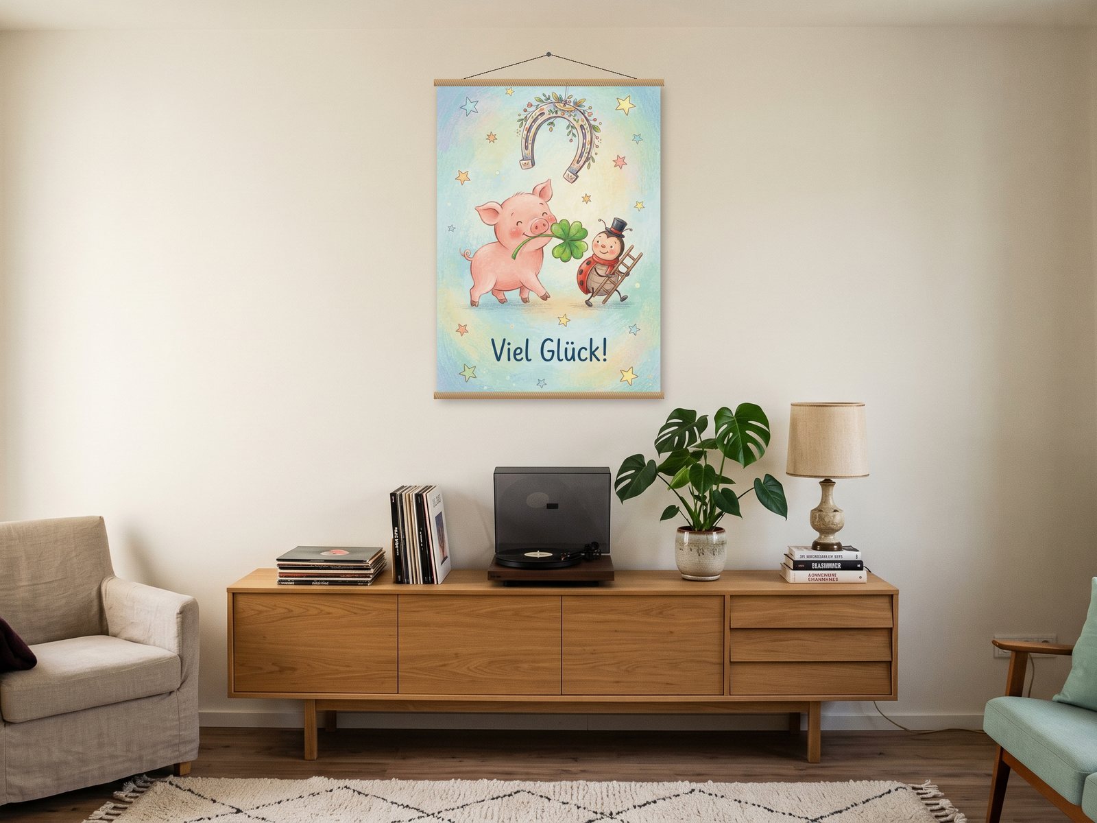 Neujahr: Poster an der Wand