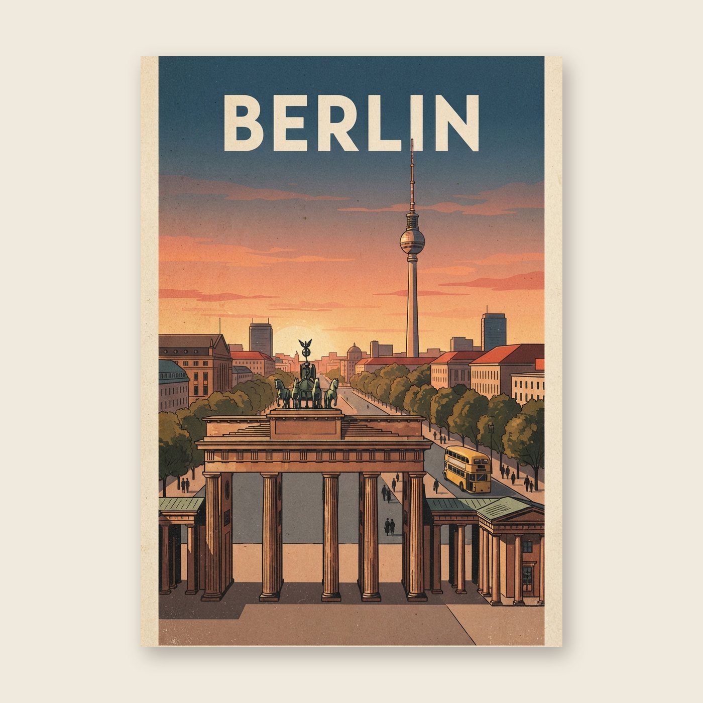 Vintage Berlin – Poster (mit Spruch)