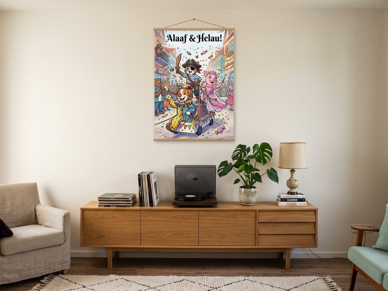 Karneval: Poster an der Wand
