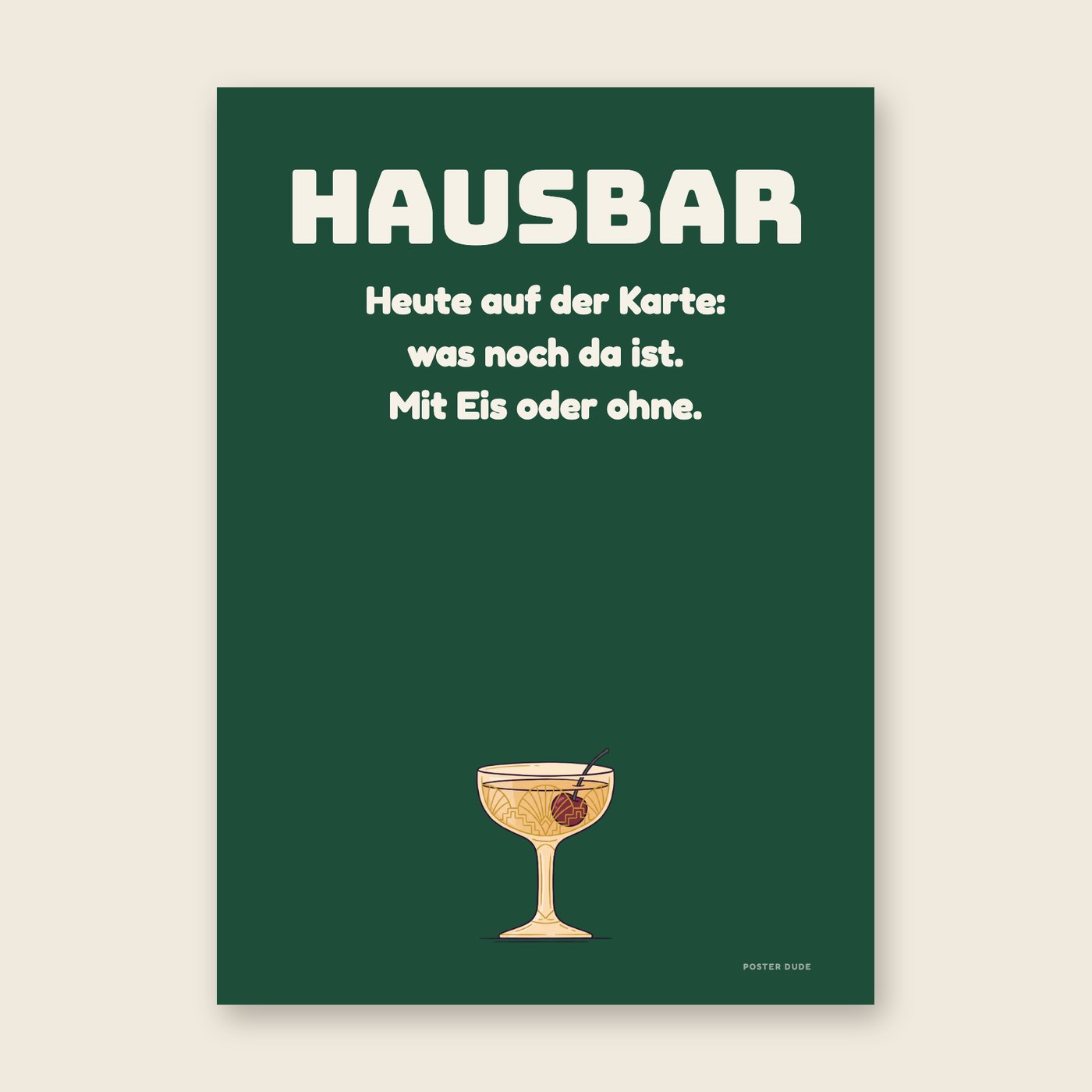 Hausbar-Karte – Poster