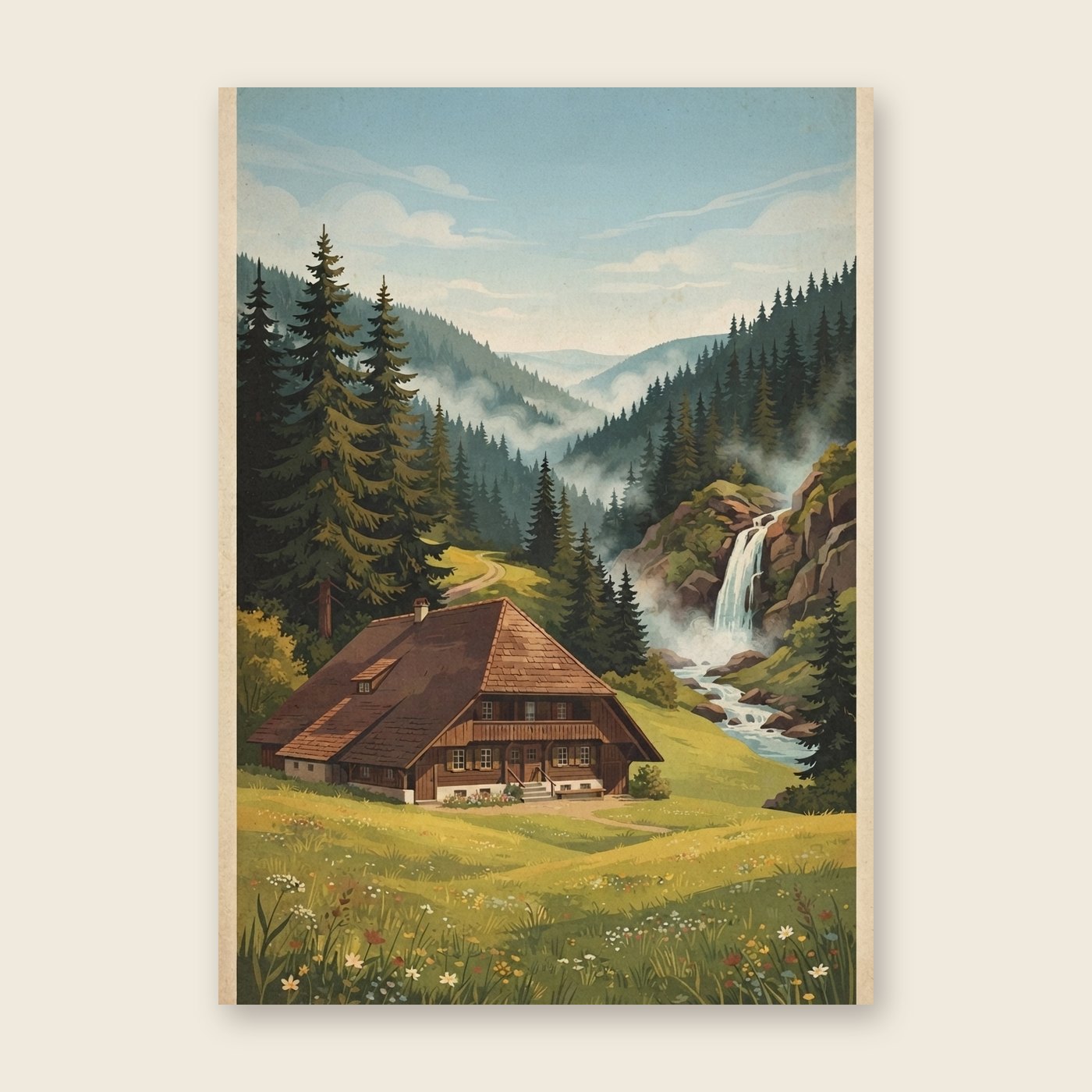 Vintage Schwarzwald – Poster (ohne Text)