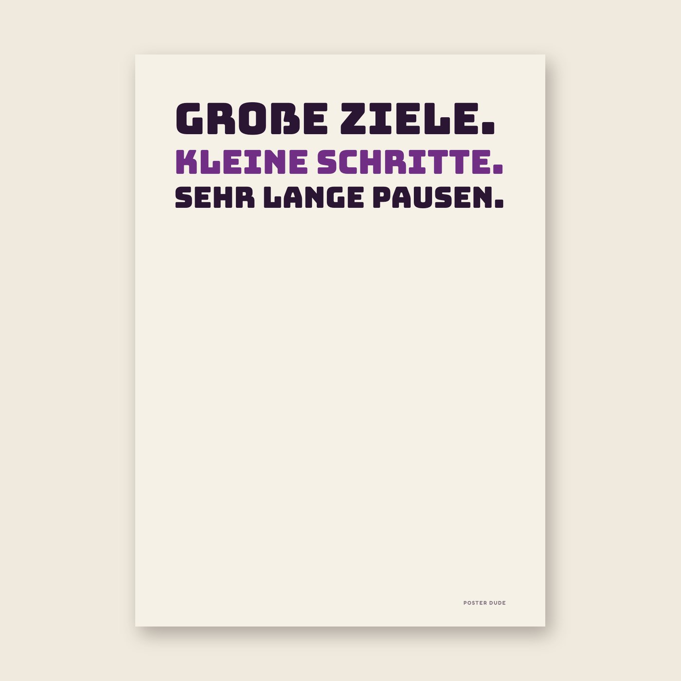 Große Ziele – Poster