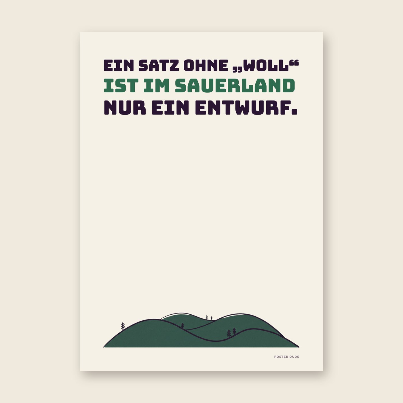 Ohne woll nur ein Entwurf – Poster