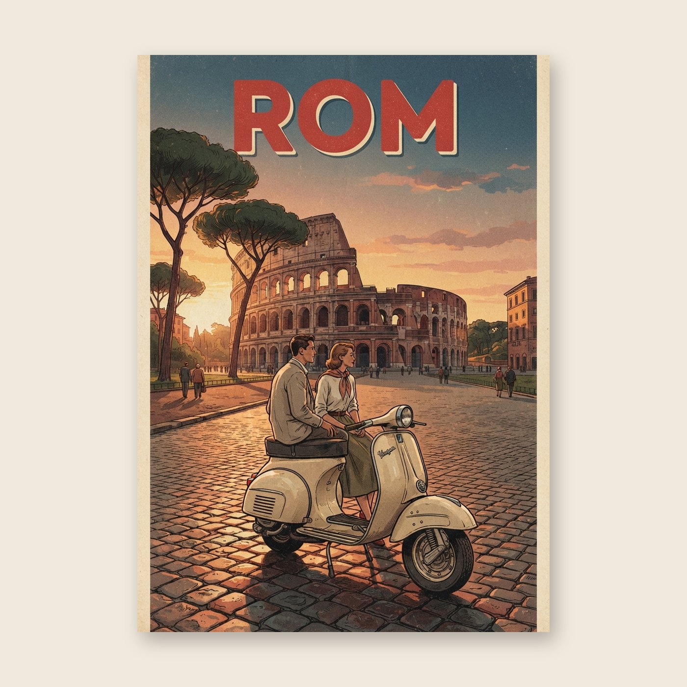 Vintage Rom – Poster (mit Spruch)