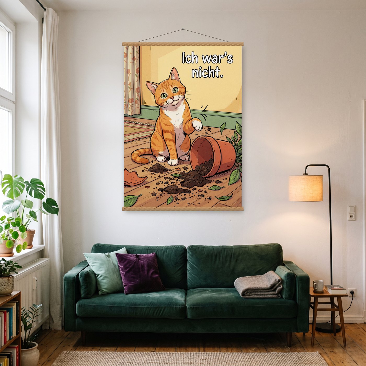 Ich war's nicht – Poster mit Posterleiste an der Wand