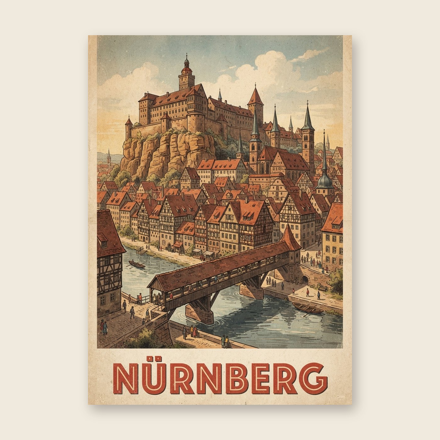 Vintage Nürnberg – Poster (mit Spruch)