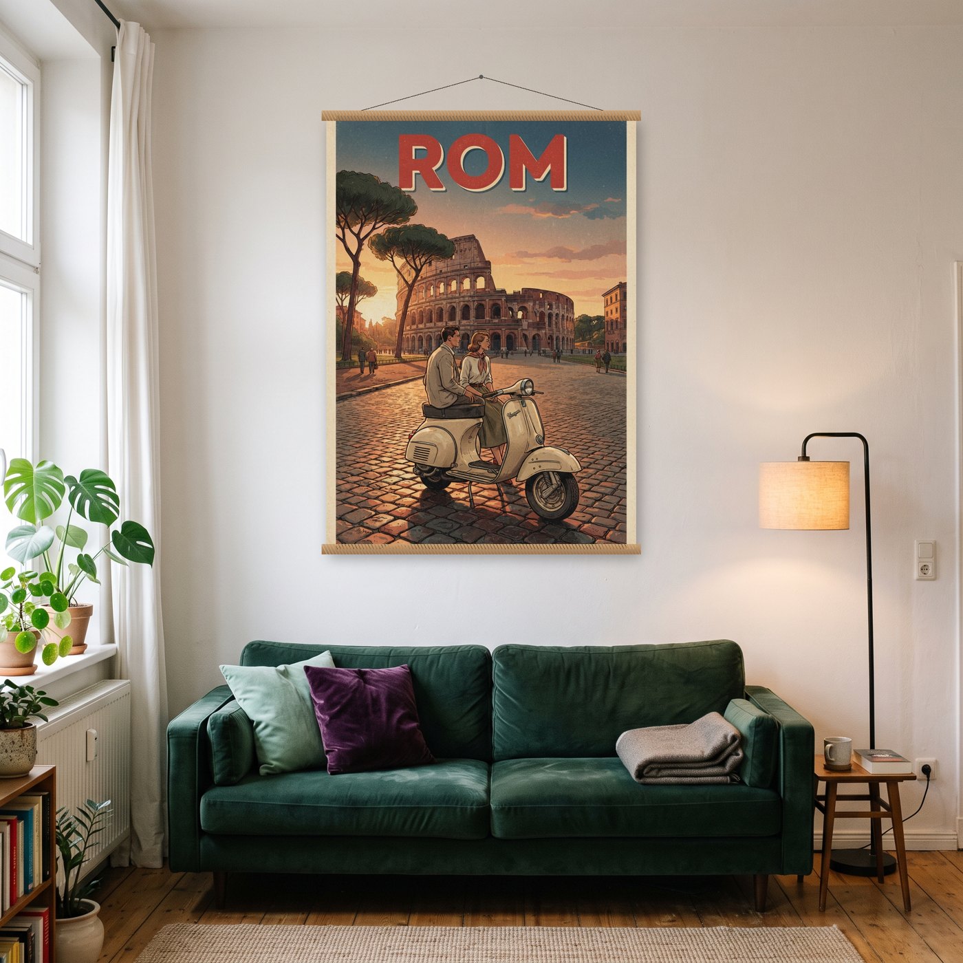 Vintage Rom – Poster mit Posterleiste an der Wand