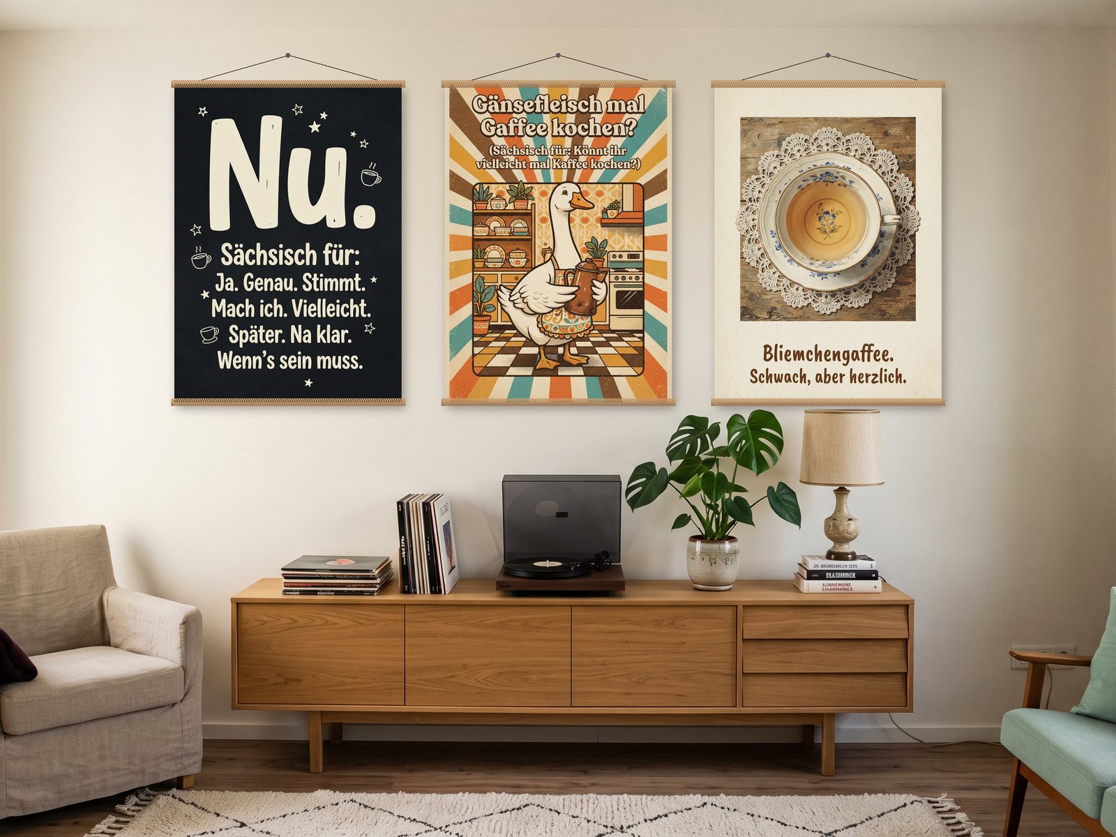 Sachsen: Poster an der Wand