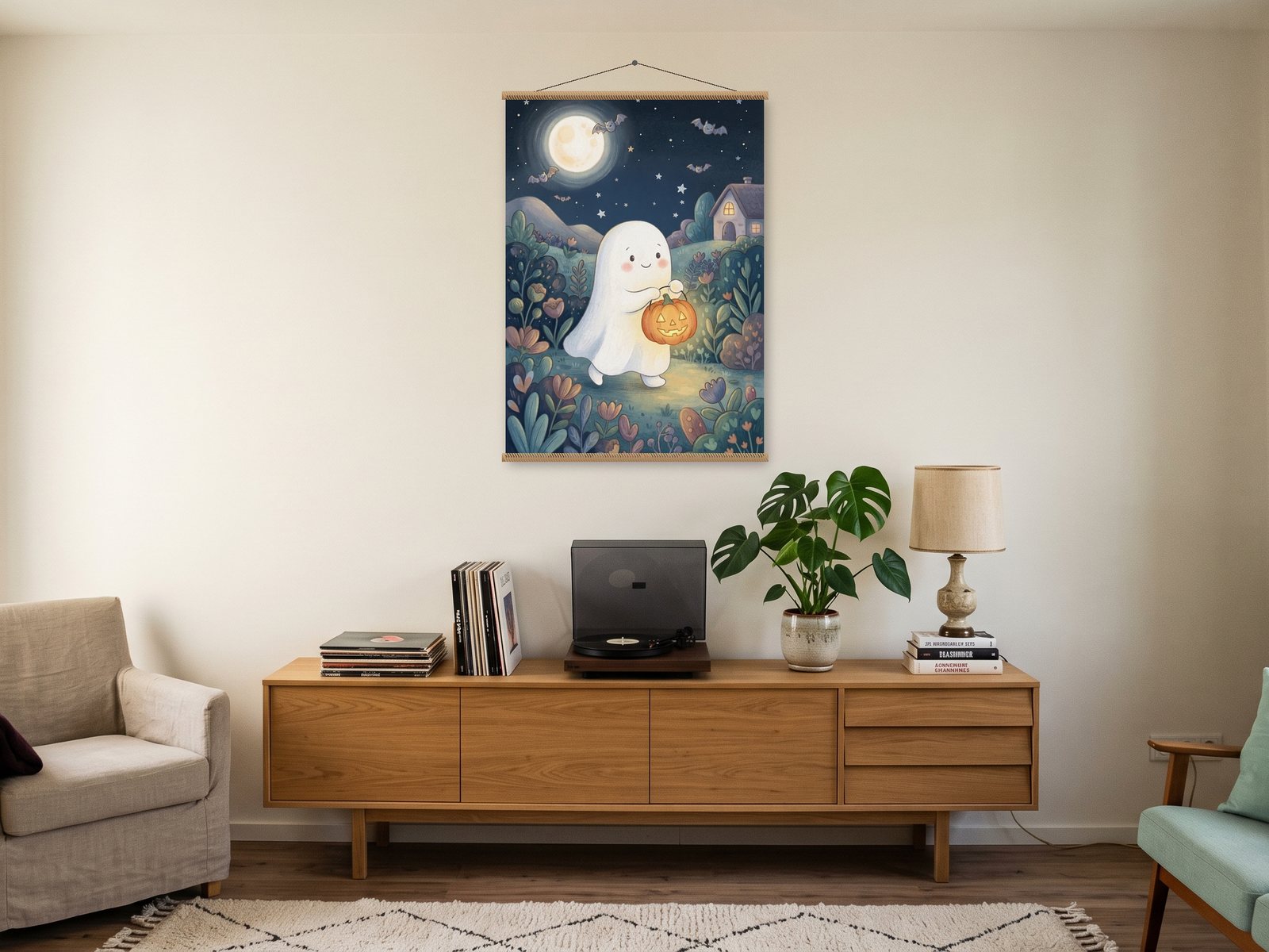 Halloween: Poster an der Wand