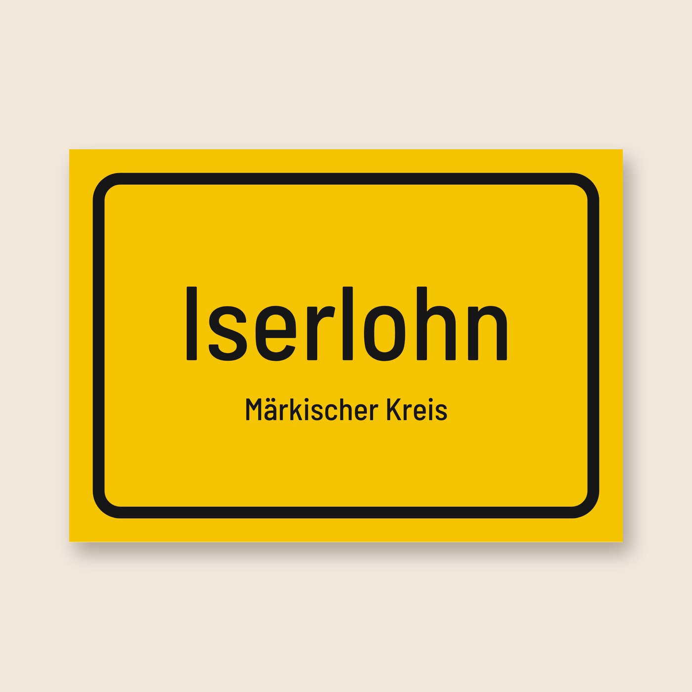 Ortsschild-Karte mit deinem Ort