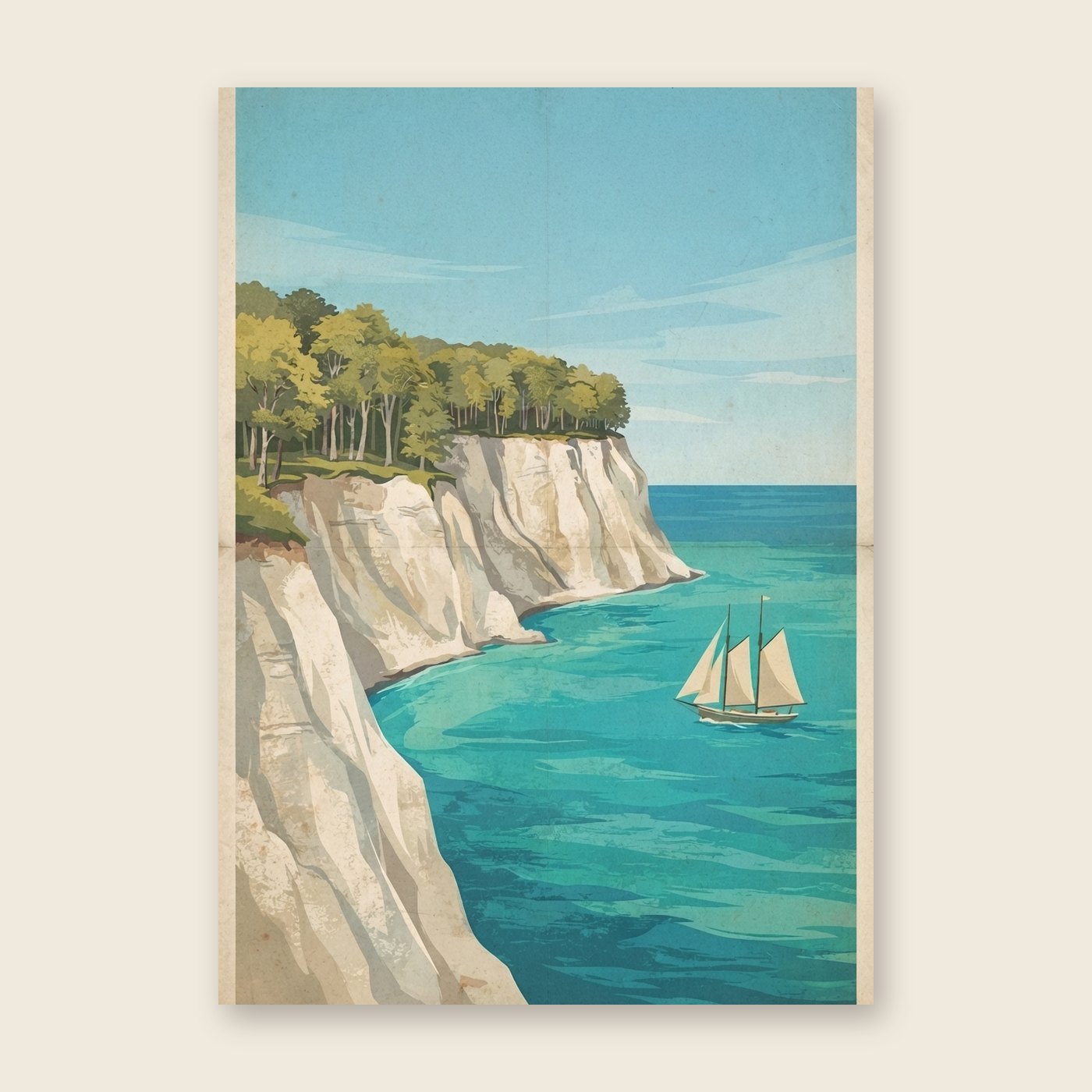 Vintage Rügen – Poster (ohne Text)