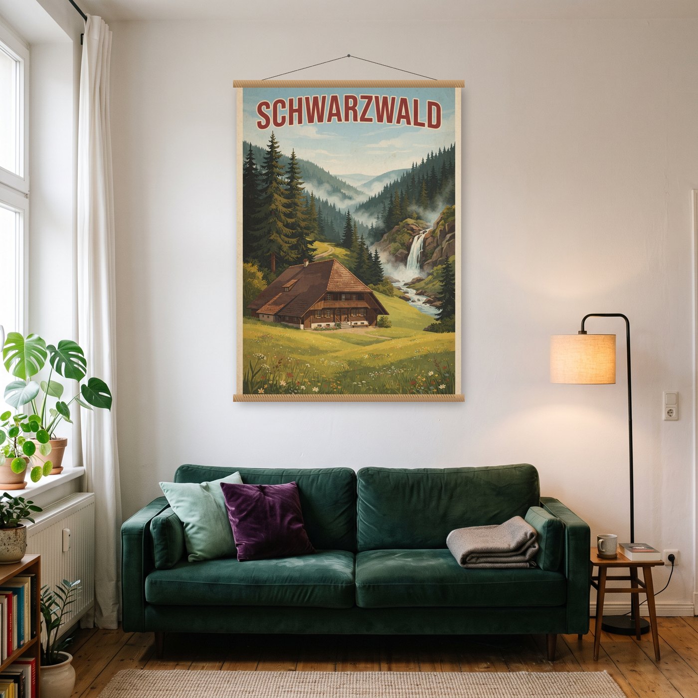 Vintage Schwarzwald – Poster mit Posterleiste an der Wand