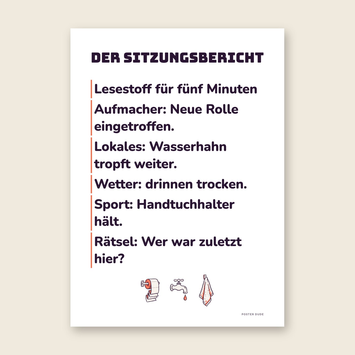Der Sitzungsbericht – Poster