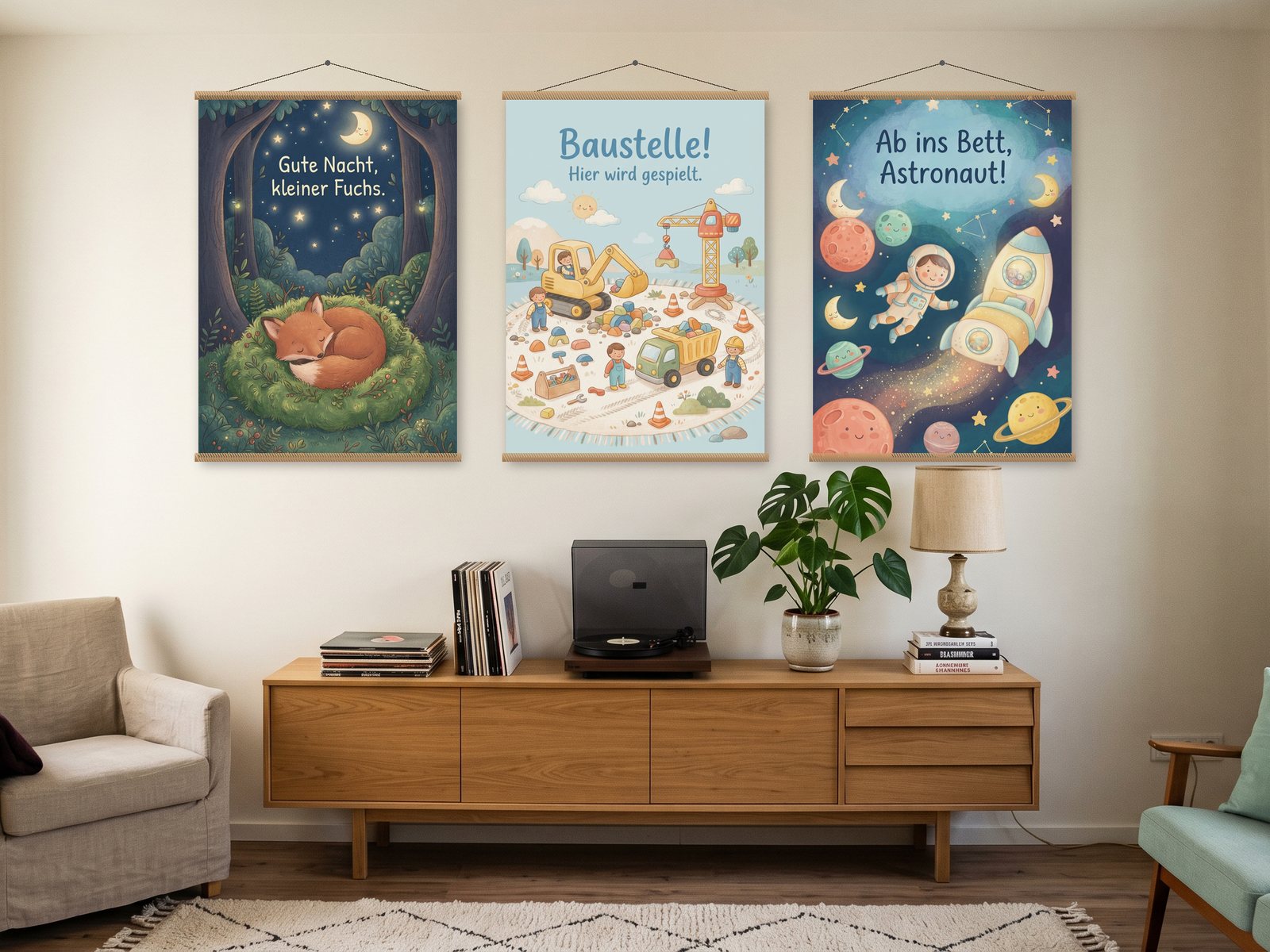 Kinderzimmer: Poster an der Wand
