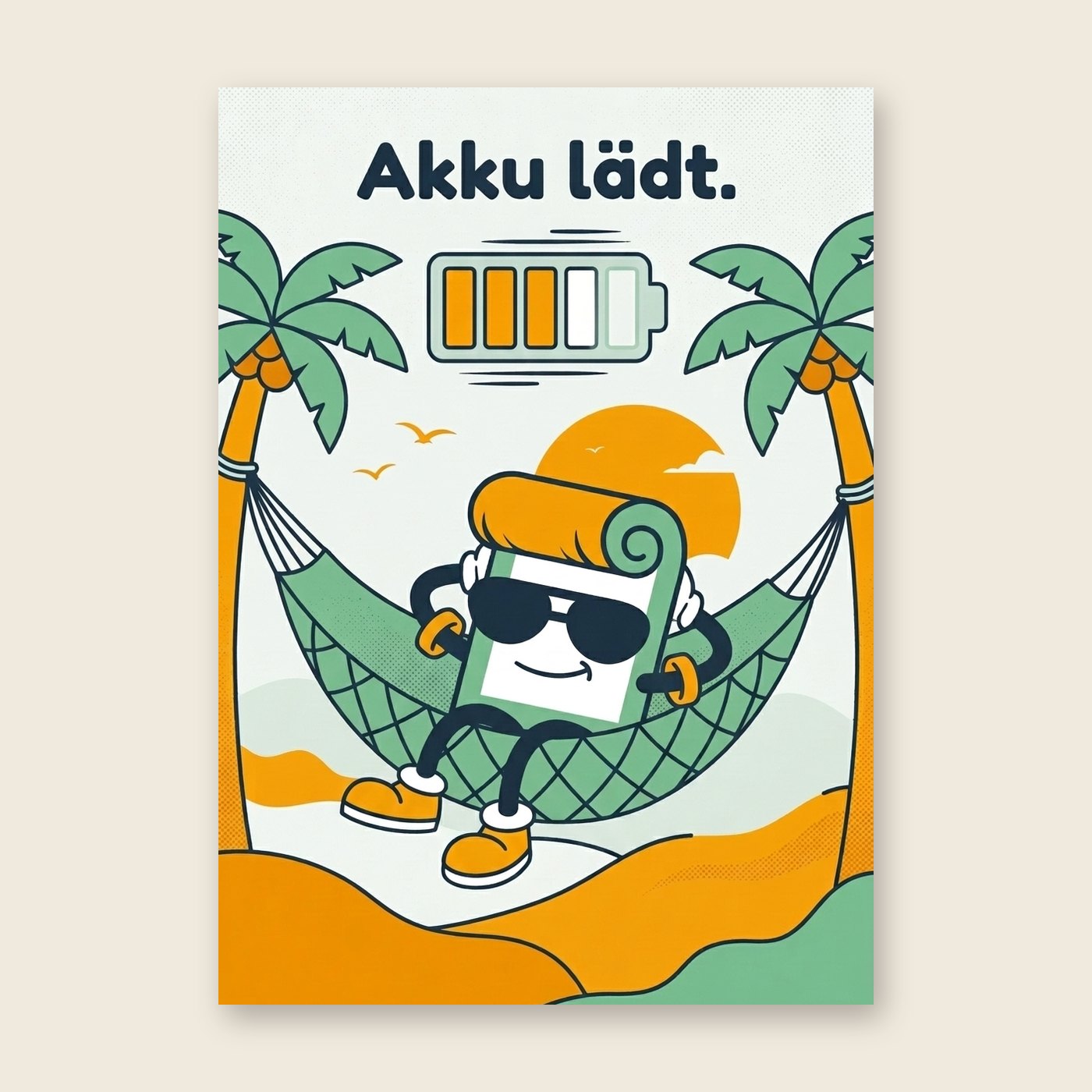 Dude: Akku lädt – Poster (mit Spruch)