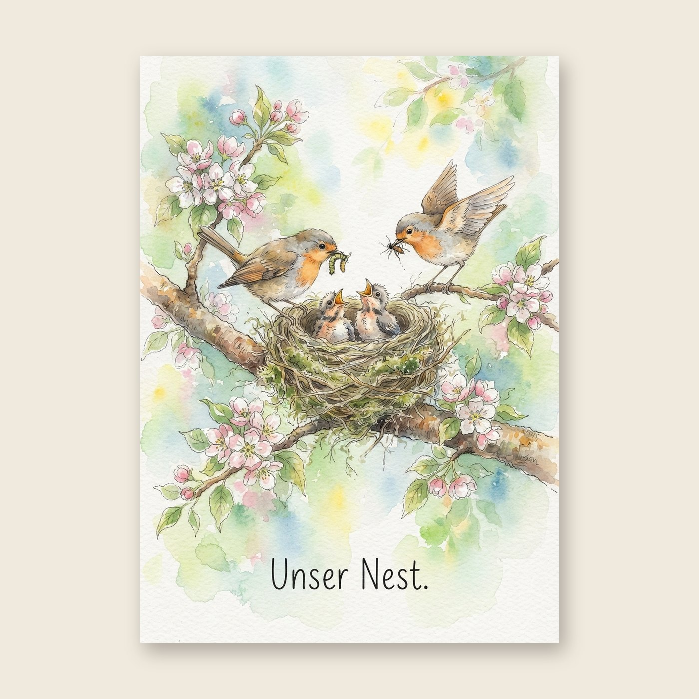 Unser Nest – Poster (mit Spruch)