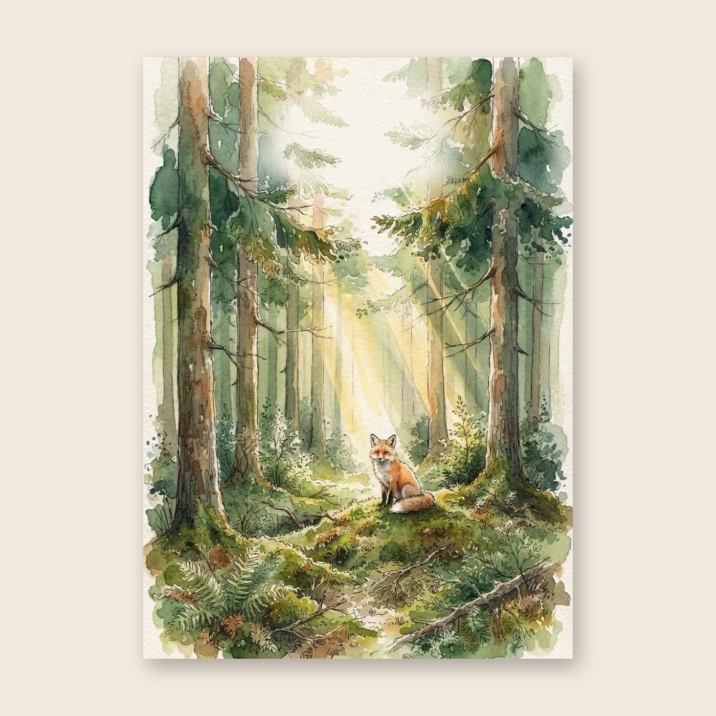 Waldbaden – Poster (ohne Text)