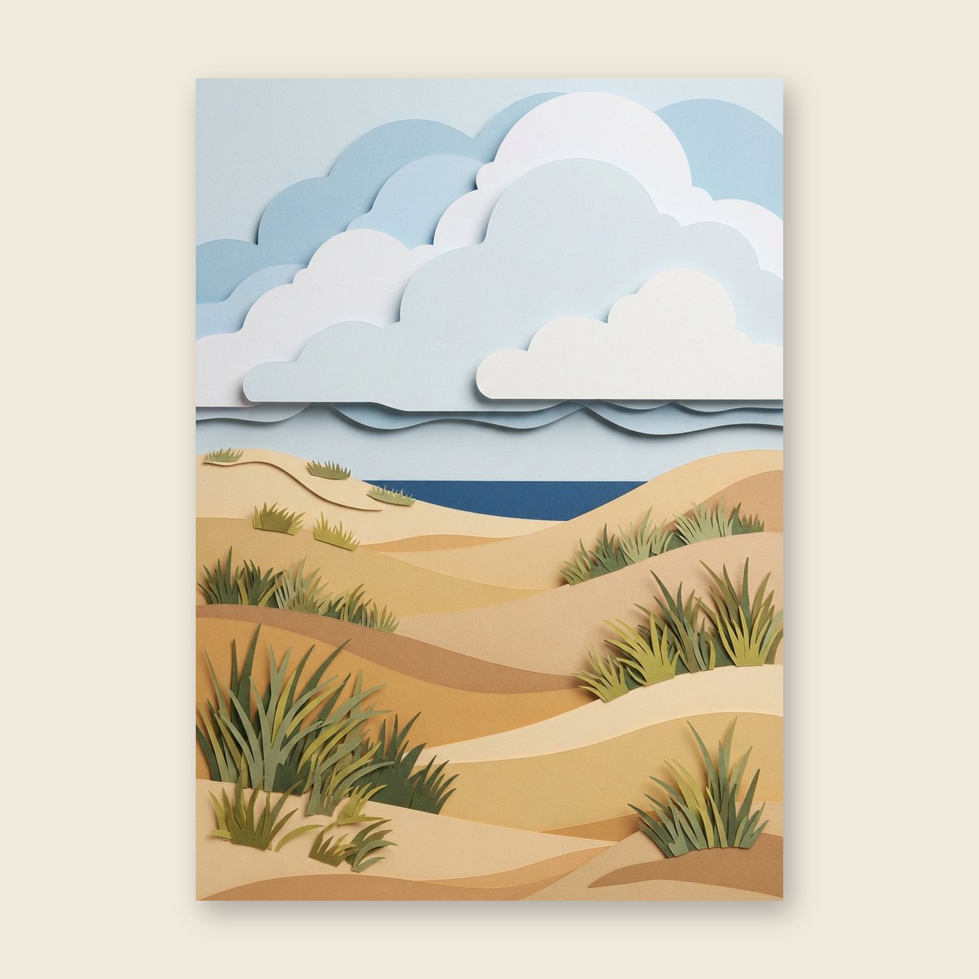 Dünen und Wolken – Poster (ohne Text)