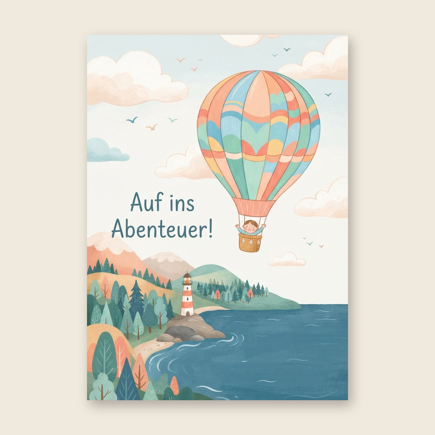 Auf ins Abenteuer! – Poster (mit Spruch)