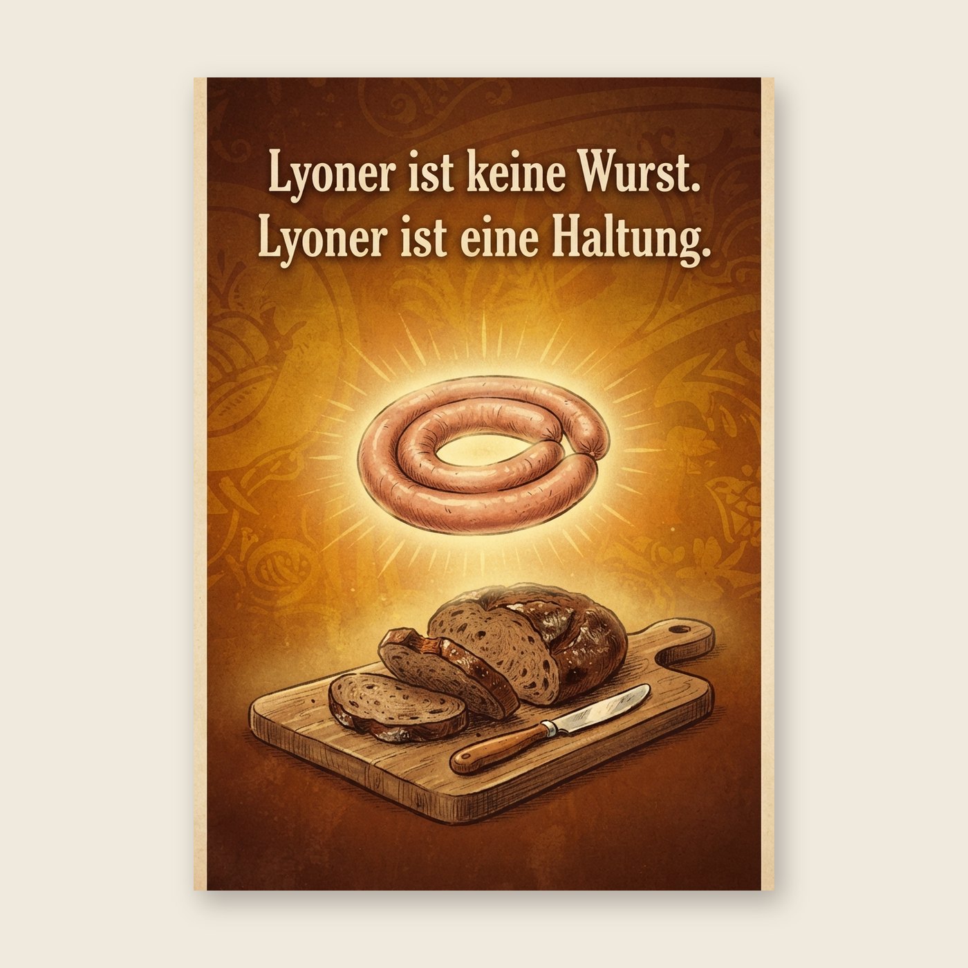 Lyoner ist eine Haltung – Poster (mit Spruch)