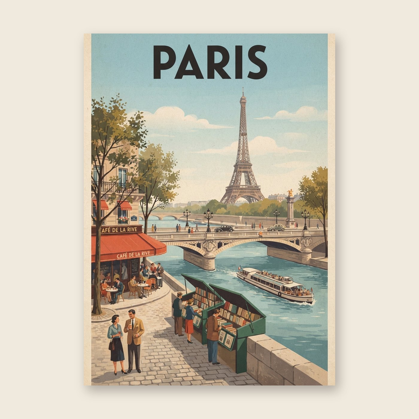 Vintage Paris – Poster (mit Spruch)