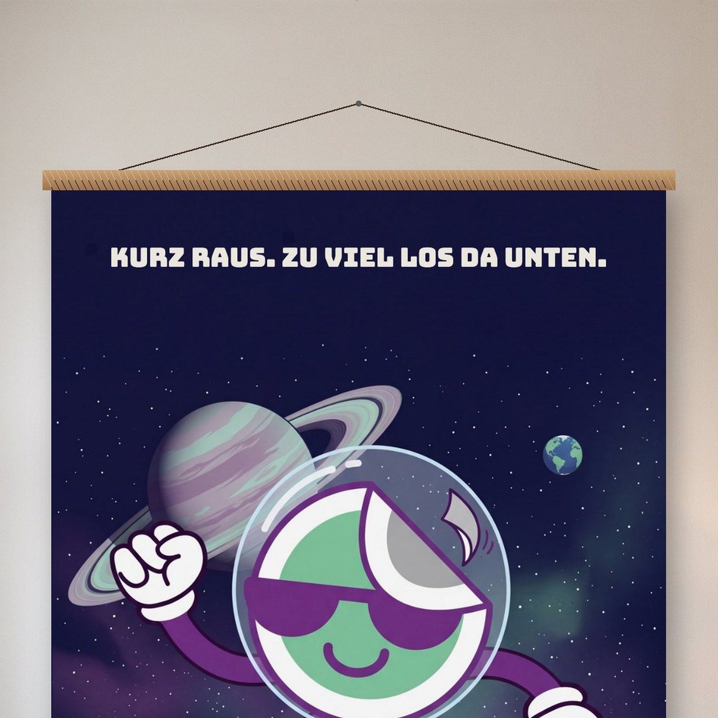 Posterleiste aus Eiche mit Poster