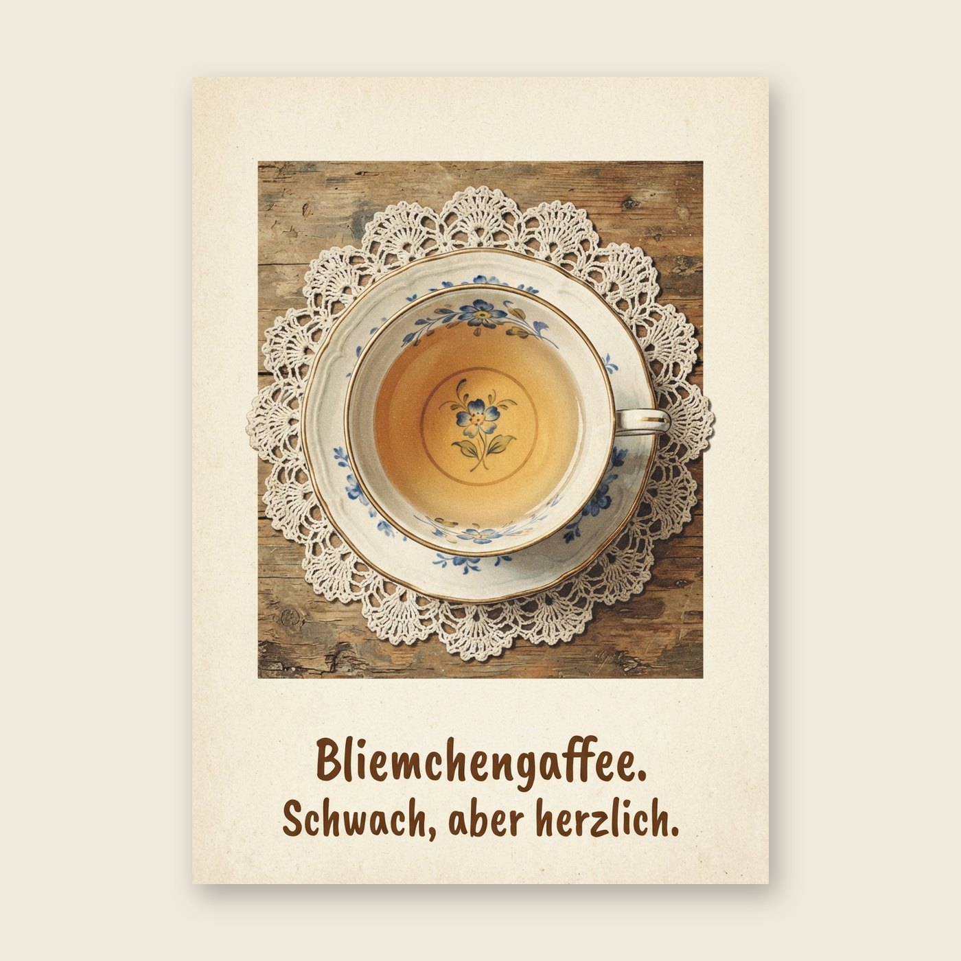 Bliemchengaffee – Poster (mit Spruch)