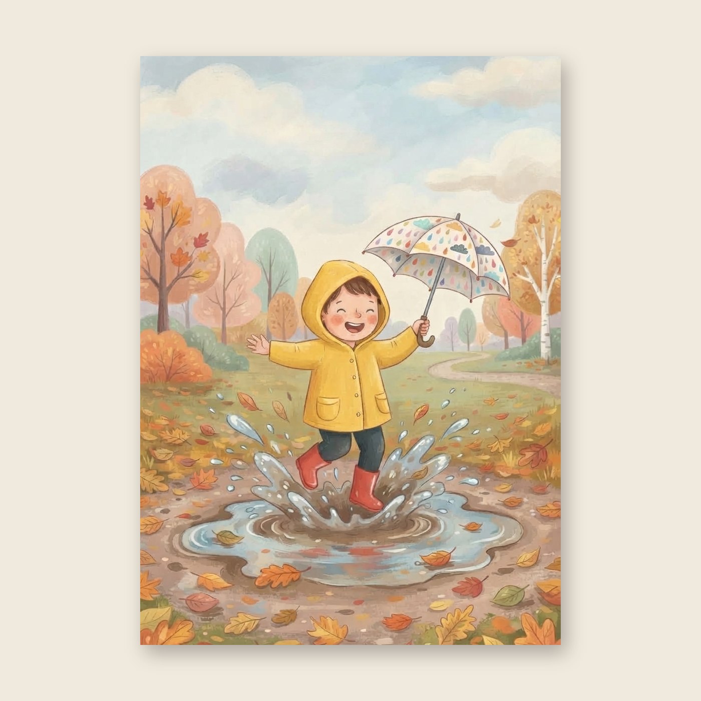 Pfützenwetter – Poster (ohne Text)