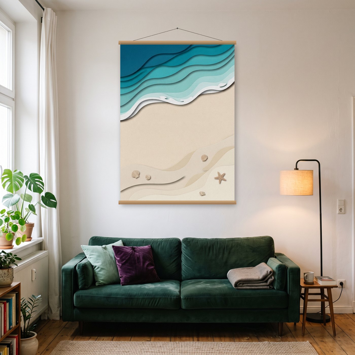 Salz und Sand – Poster mit Posterleiste an der Wand