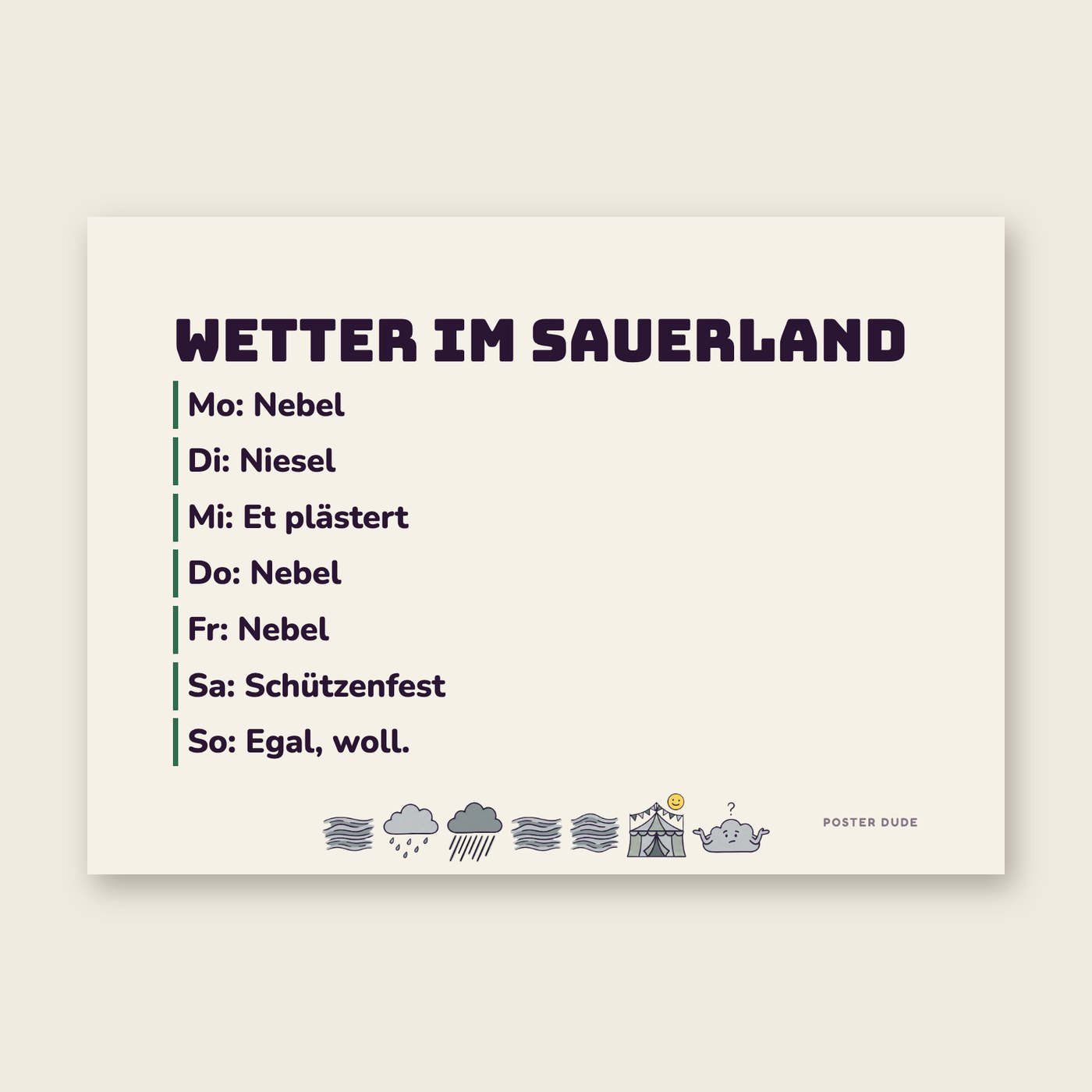 Sauerland-Wetter – Poster