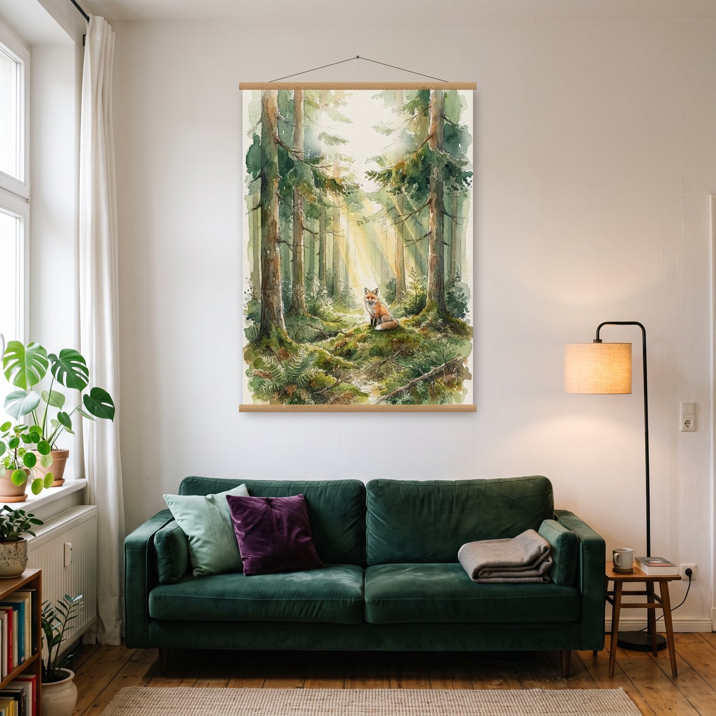 Waldbaden – Poster mit Posterleiste an der Wand