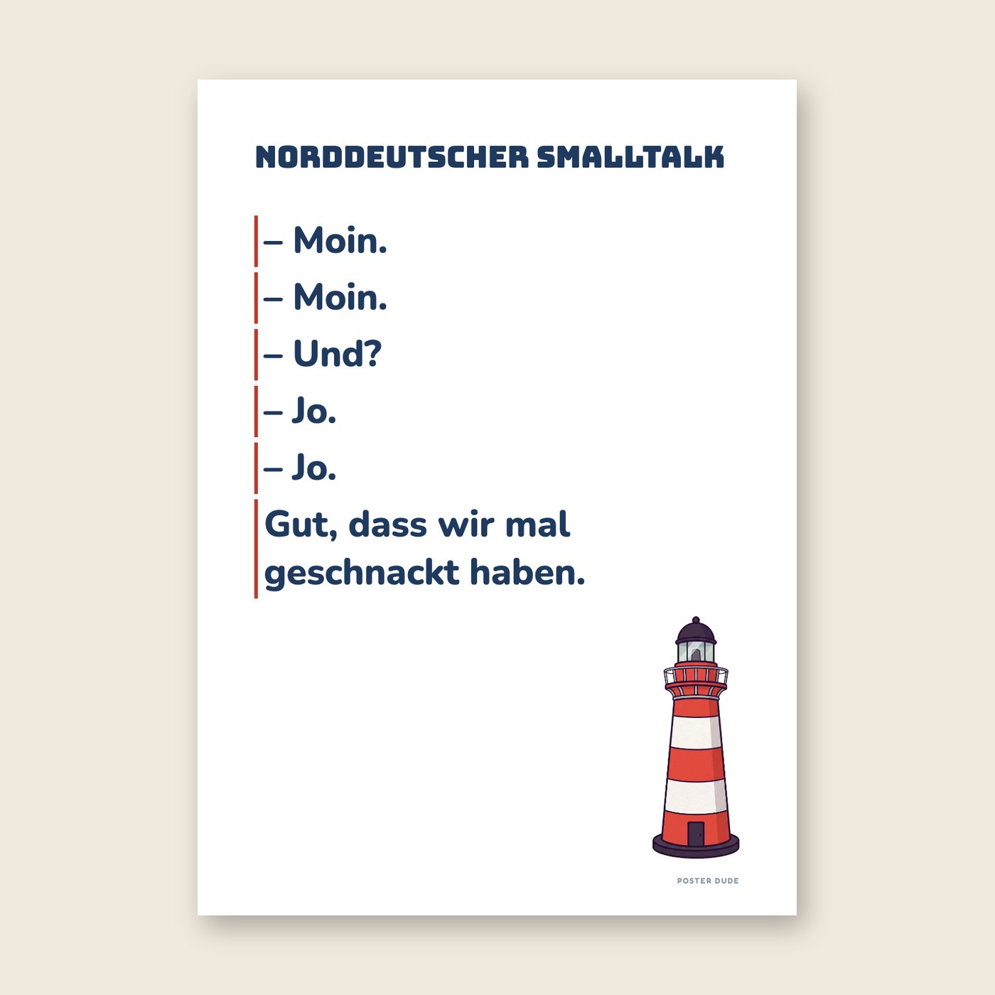 Norddeutscher Smalltalk – Poster