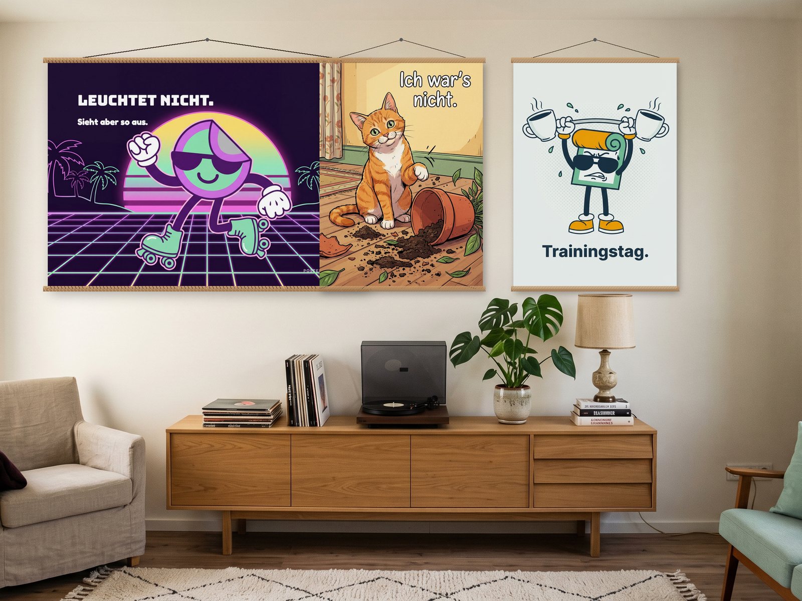 Jugendzimmer: Poster an der Wand