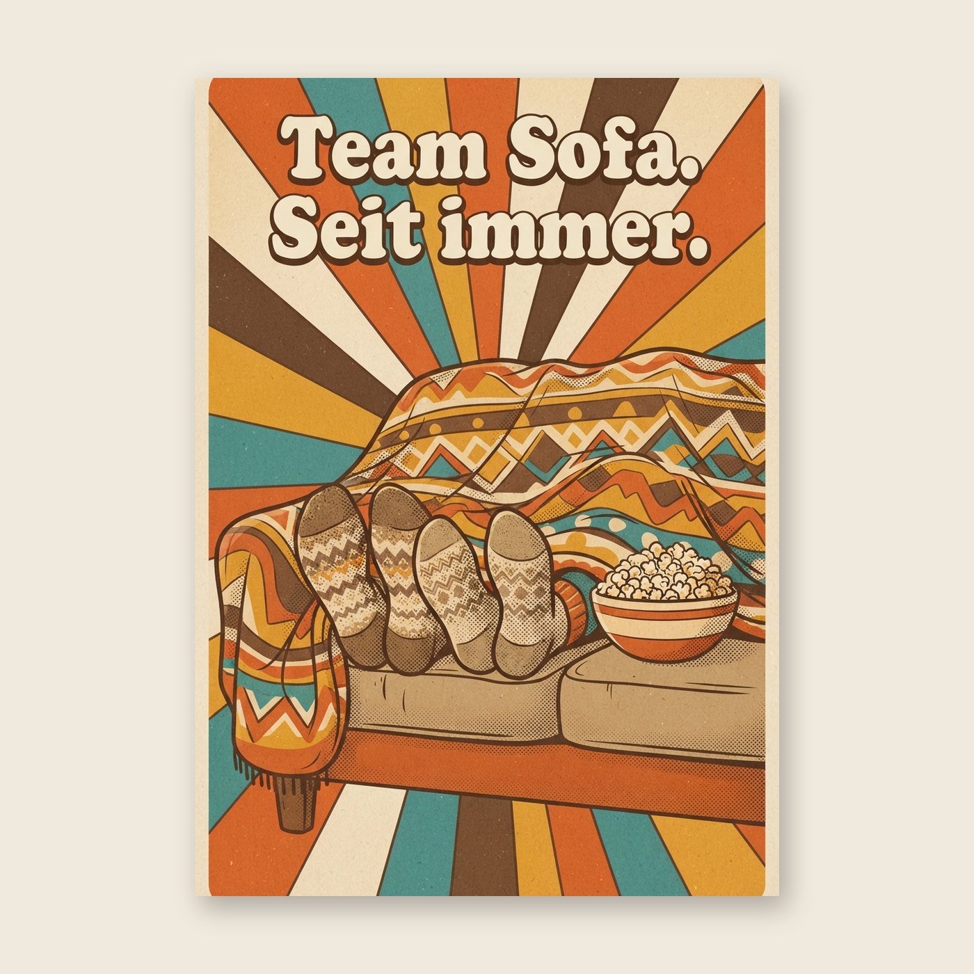 Team Sofa – Poster (mit Spruch)