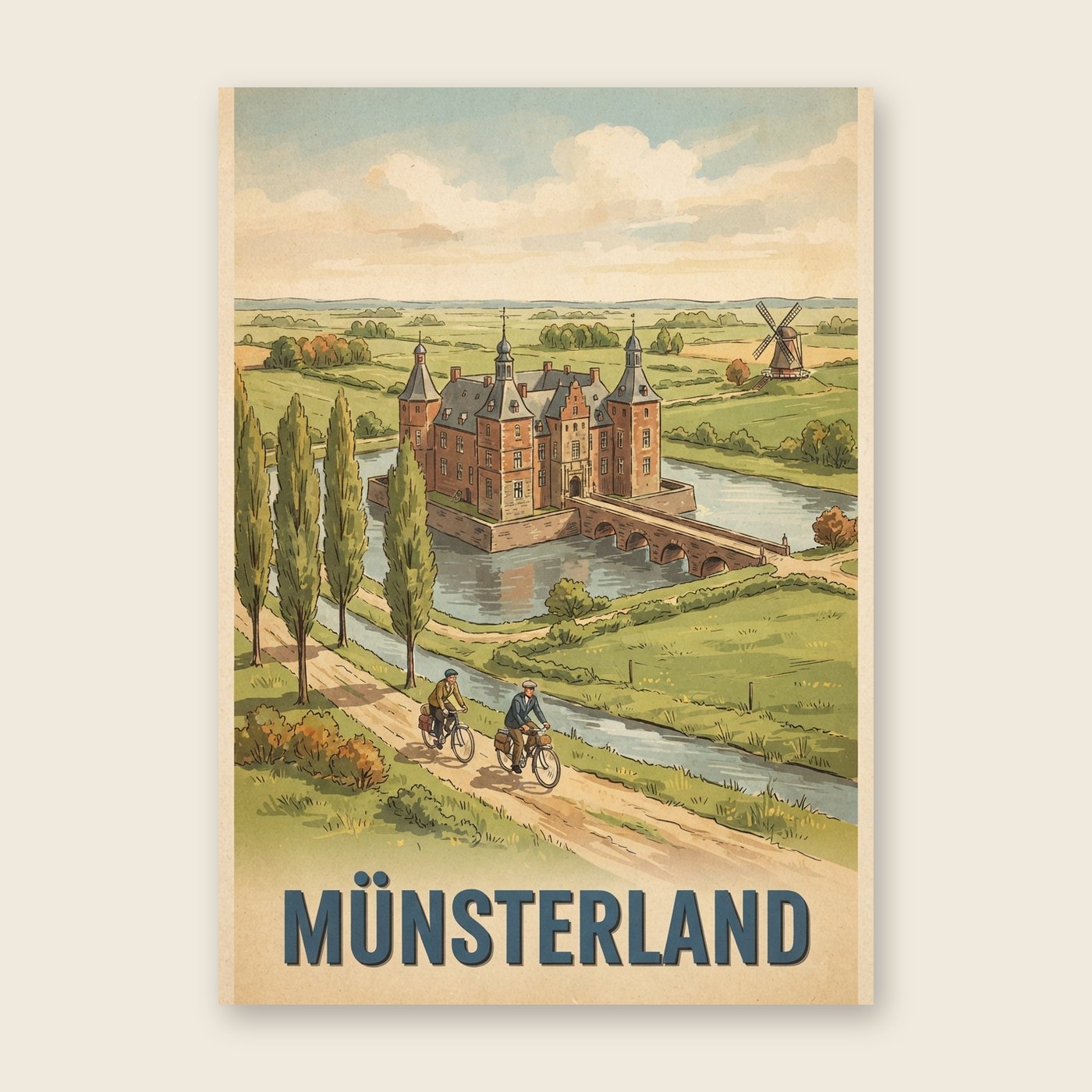 Vintage Münsterland – Poster (mit Spruch)