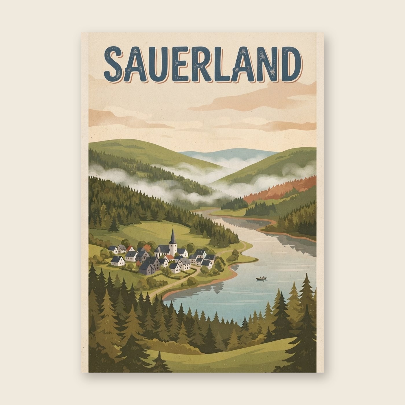 Vintage Sauerland – Poster (mit Spruch)