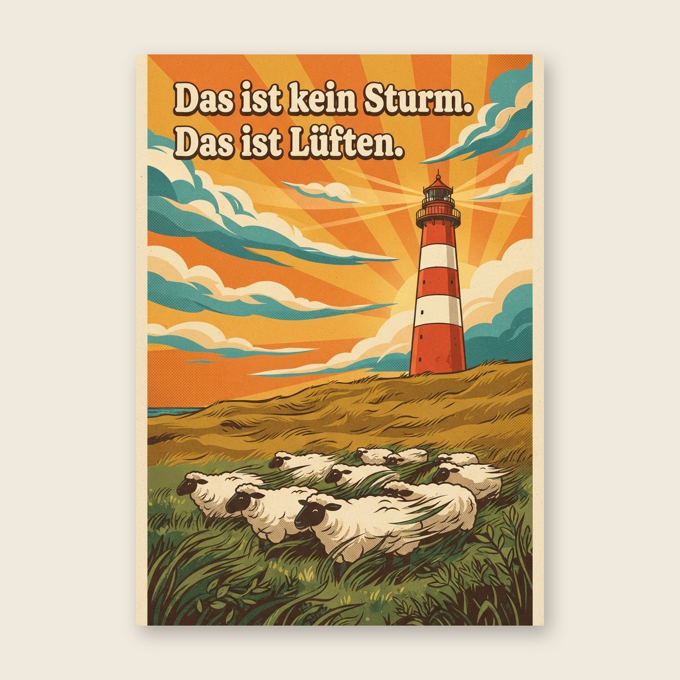 Das ist kein Sturm. Das ist Lüften – Poster (mit Spruch)