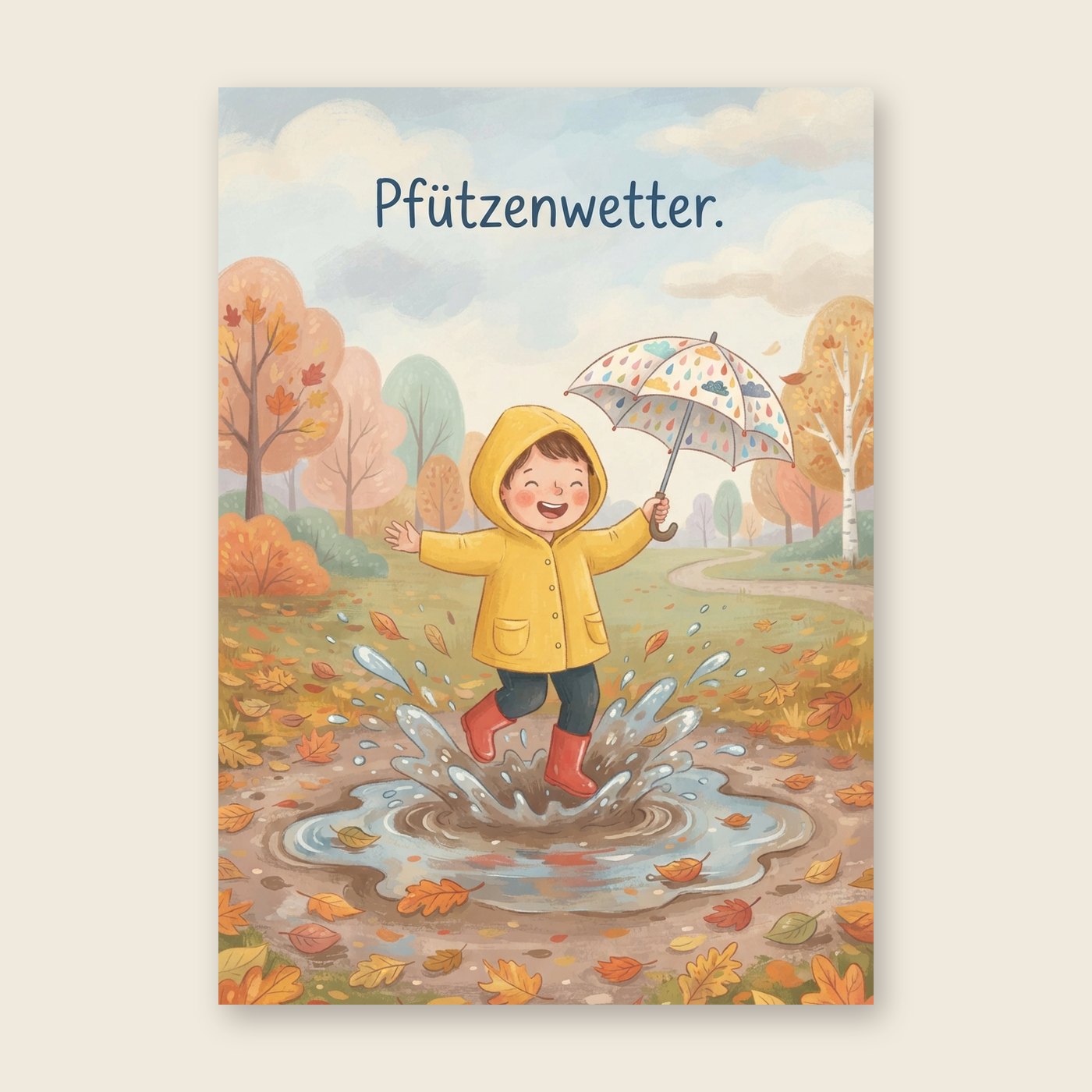 Pfützenwetter – Poster (mit Spruch)