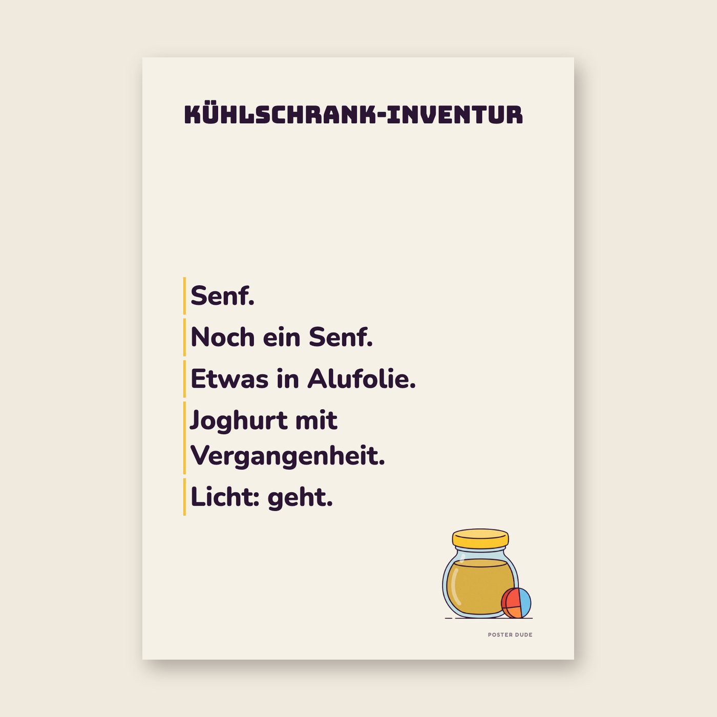 Kühlschrank-Inventur – Poster
