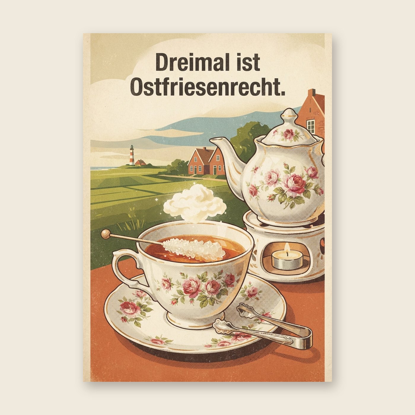 Dreimal ist Ostfriesenrecht – Poster (mit Spruch)